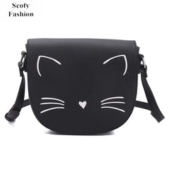 SCOFY Cat Prints Shoulder Bag for Women Girls Crossbody Bags