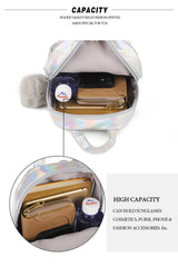 Kids Mini Cat Backpack for Girls Kindergarten Bookbag Laser Cartoon Pack