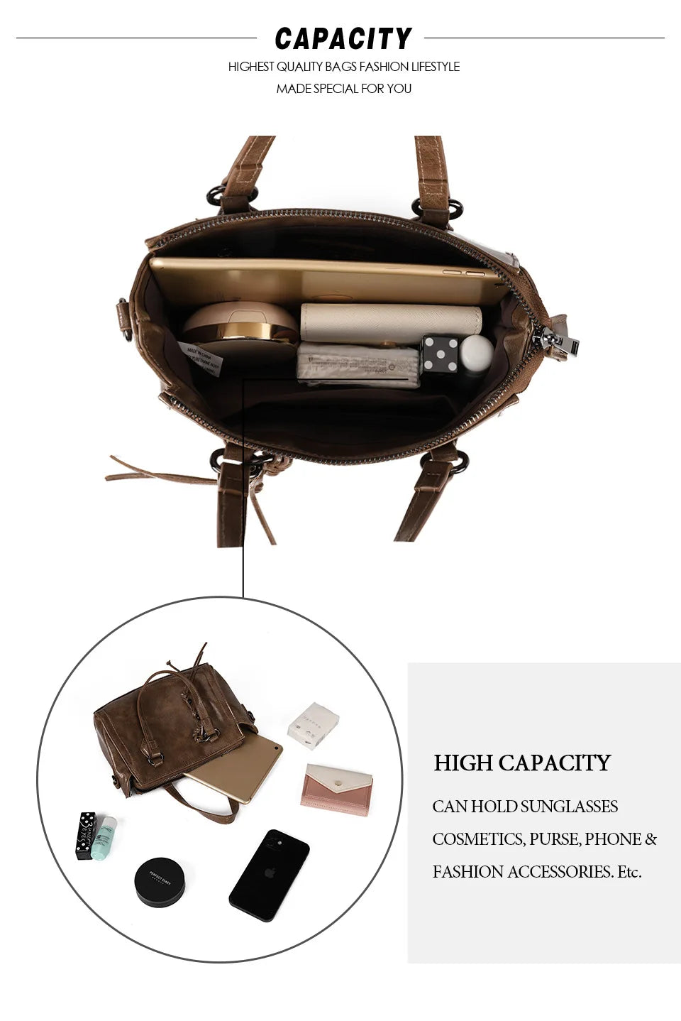 SCOFY Vintage Mini Tote Bag for Women High PU Leather