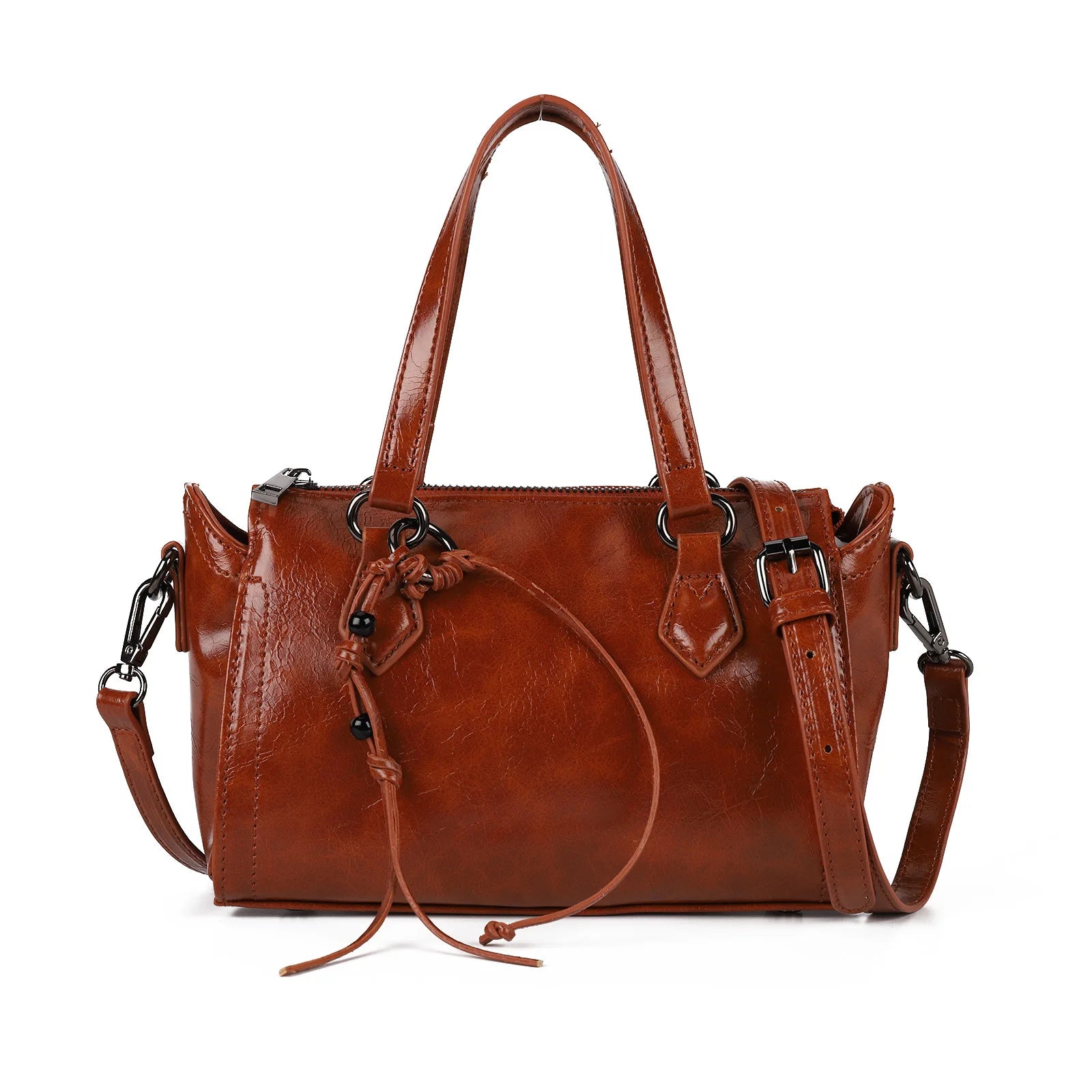 SCOFY Vintage Mini Tote Bag for Women High PU Leather