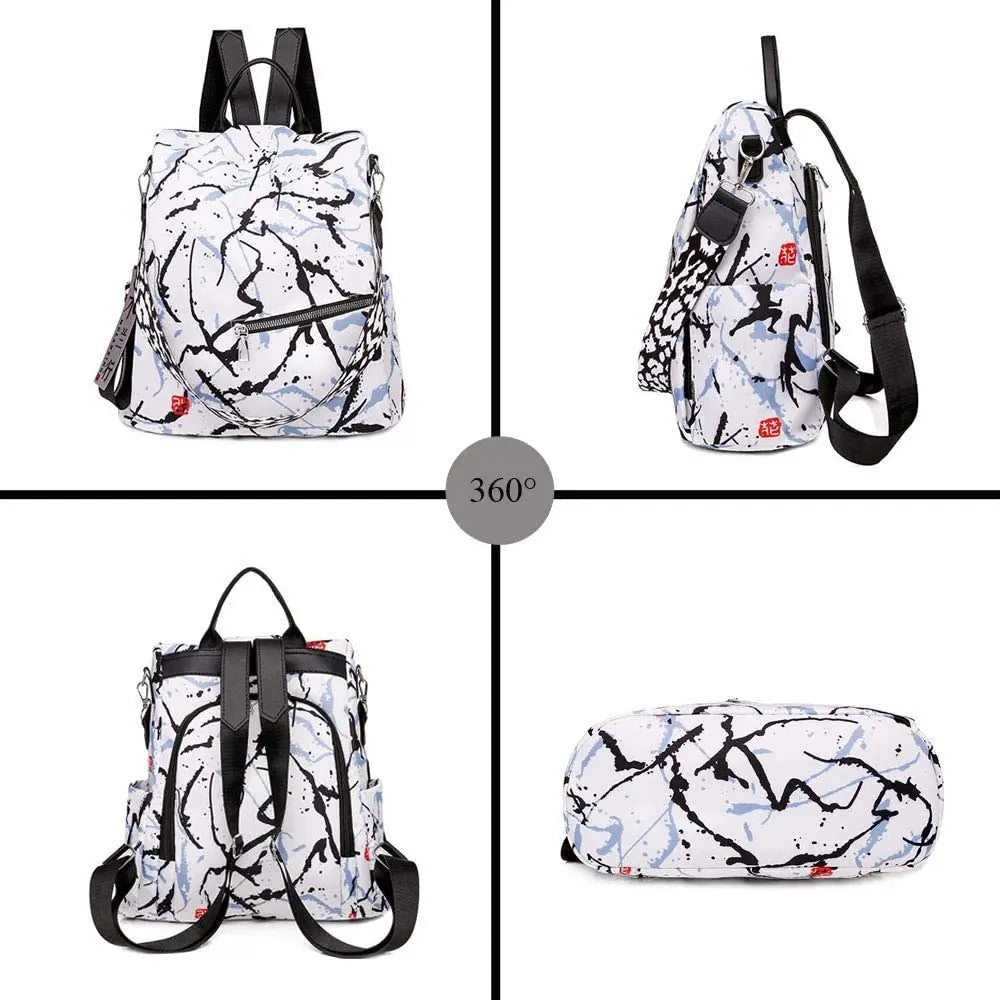 SCOFY Stripe Prints Backpack Purse for Women