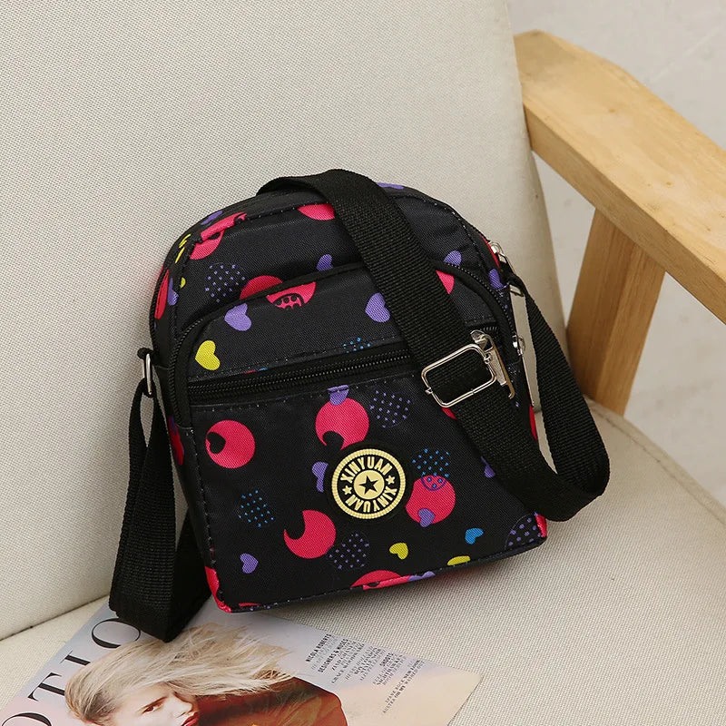 Waterproof Nylon Crossbody Multi-layer Small Messenger Bag