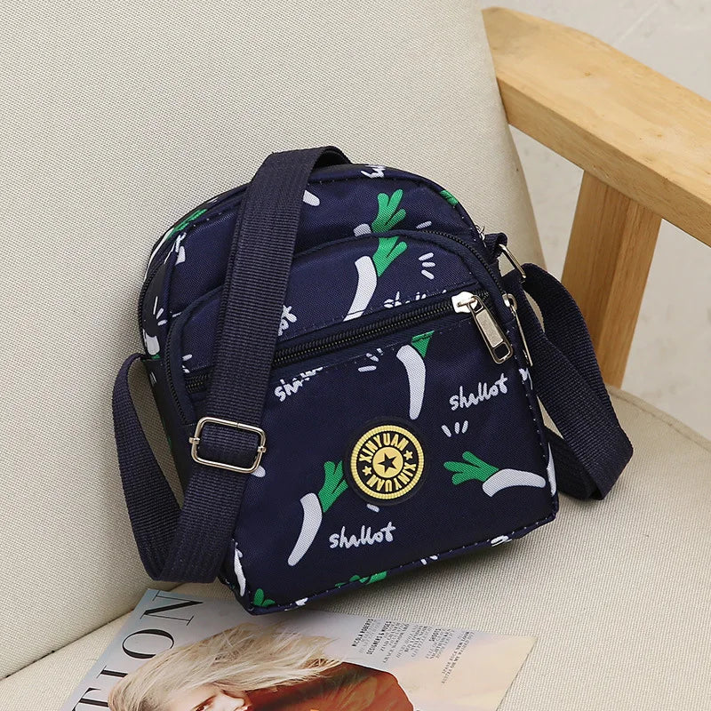 Waterproof Nylon Crossbody Multi-layer Small Messenger Bag