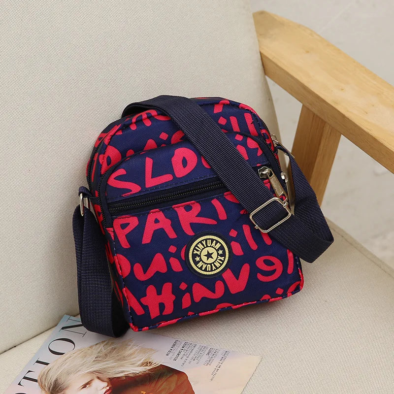 Waterproof Nylon Crossbody Multi-layer Small Messenger Bag