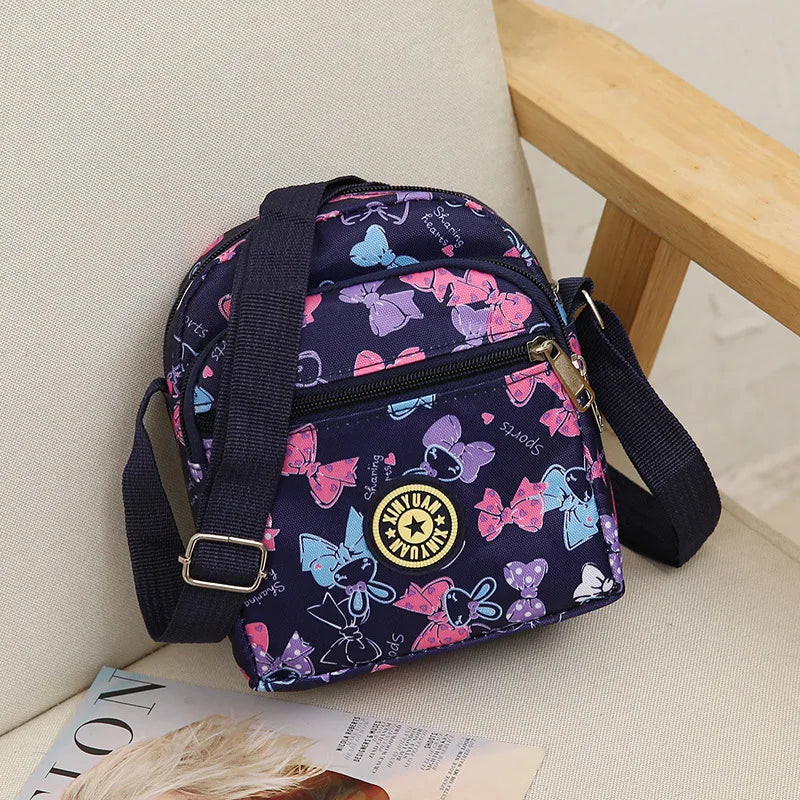 Waterproof Nylon Crossbody Multi-layer Small Messenger Bag