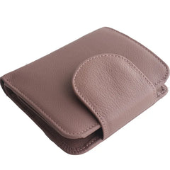 Sheepskin Leather Purse with Key Holder - Women's Wallet Case