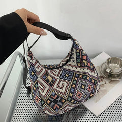 Canvas Shoulder Bag Art Paintings Print Crossbody for Women