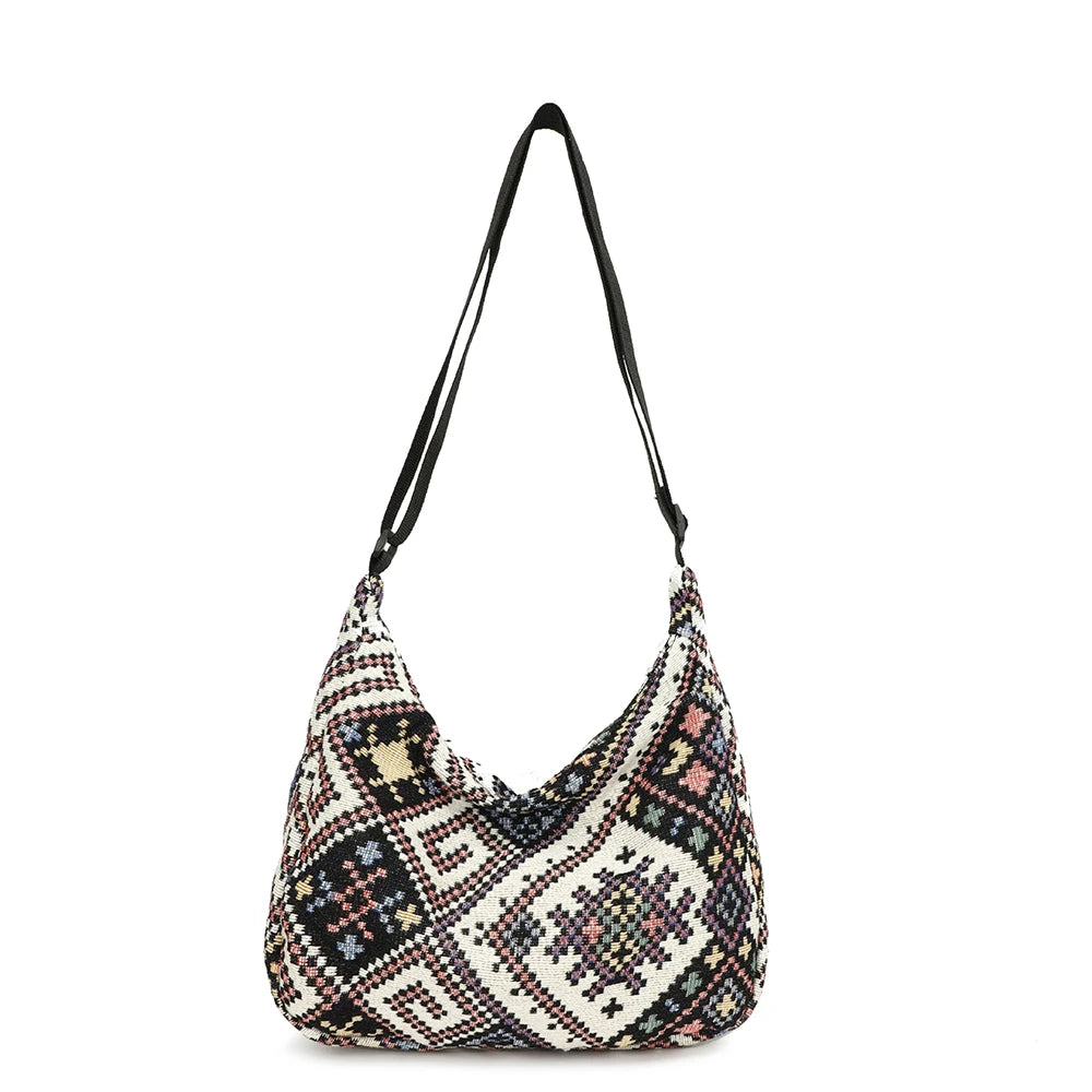 Canvas Shoulder Bag Art Paintings Print Crossbody for Women