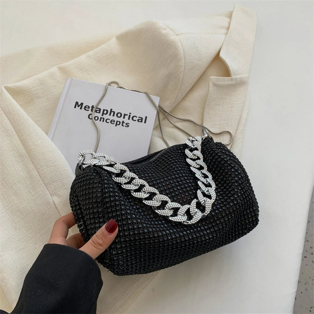 Diamonds Knitting Shoulder Bags CrossBody Bag