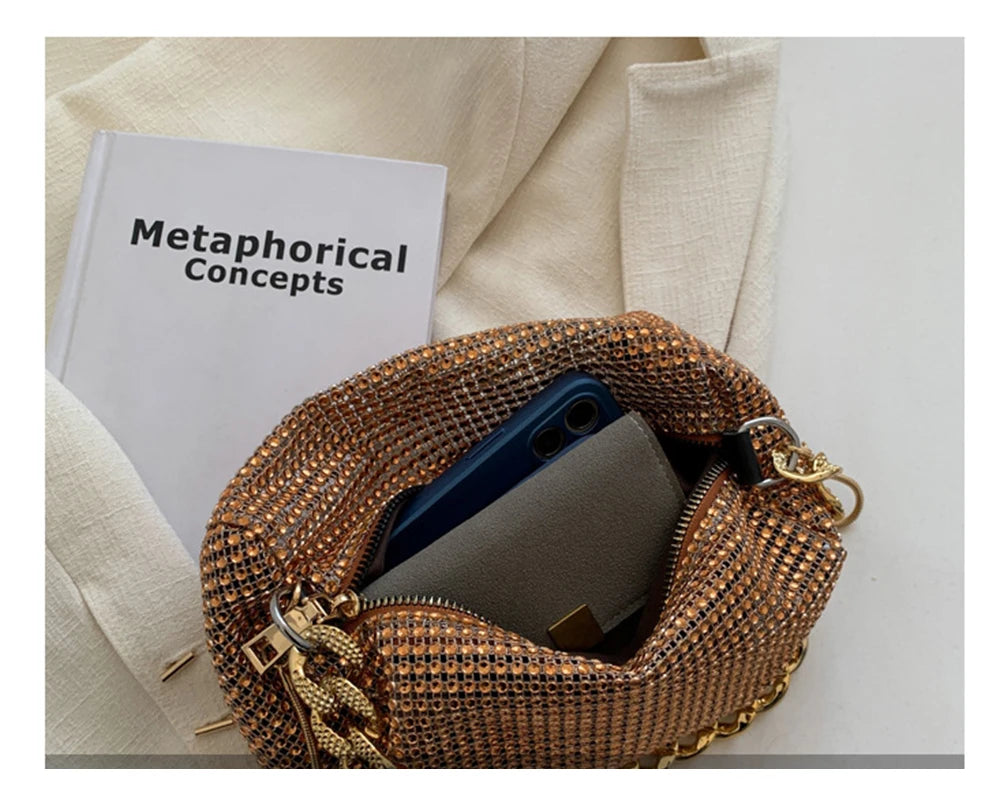 Diamonds Knitting Shoulder Bags CrossBody Bag