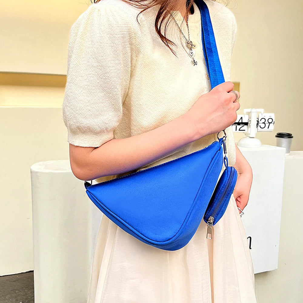 Women Triangle Chain Underarm Shoulder Bags High Solid Bags