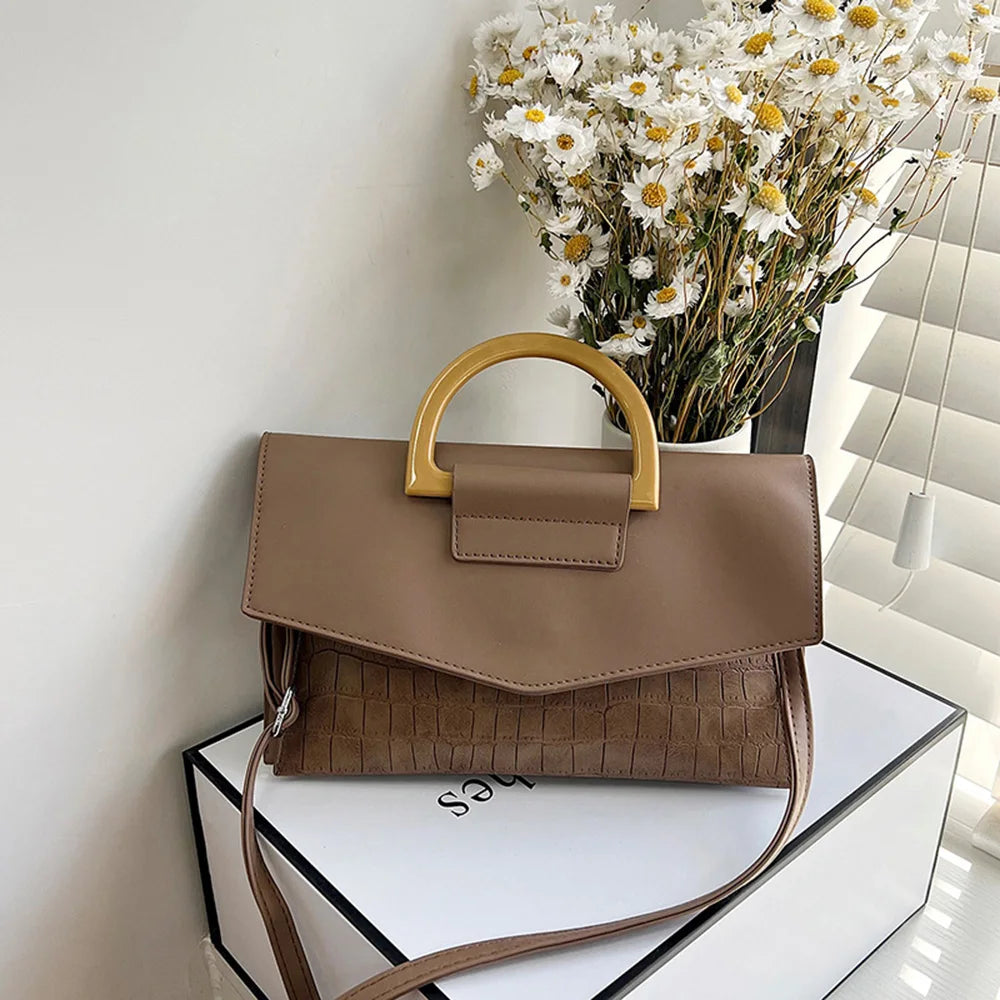Stone Pattern Clutch Envelope Crossbody Bag Soft Women's Bag