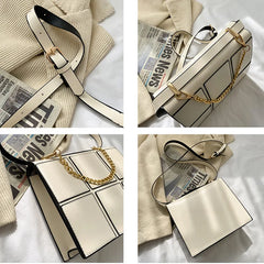 Weave Small PU Leather Cross Body Bag For Women