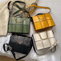 Weave Small PU Leather Cross Body Bag For Women