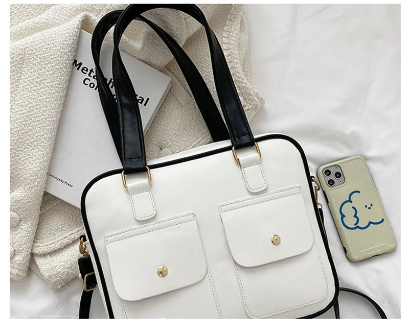 Women's Pu Leather Briefcases Shoulder Bag