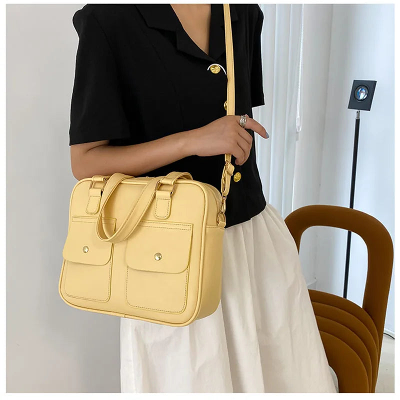 Women's Pu Leather Briefcases Shoulder Bag