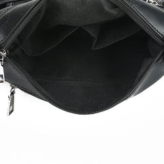 Women Messenger Bag Washed PU Leather Shoulder Bag Casual Square Bag