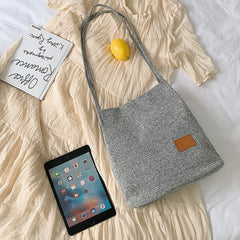 Casul Flax Patchwork Women Bag Ladies Messenger Bags Outdoor Shoulder Bag Purse