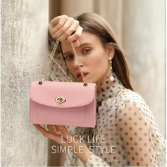 Small Flap Bag Women's Handbag PU Leather Chain Shoulder Bag