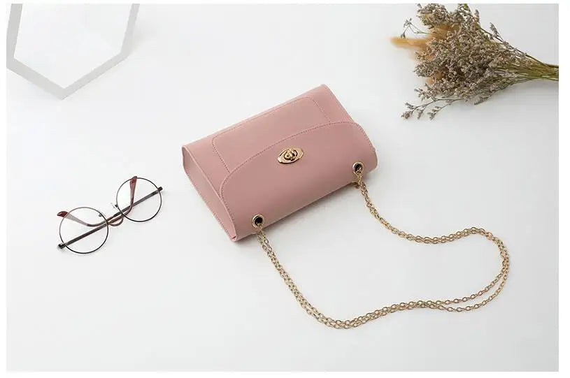 Small Flap Bag Women's Handbag PU Leather Chain Shoulder Bag