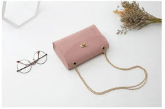 Small Flap Bag Women's Handbag PU Leather Chain Shoulder Bag