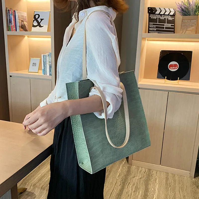 Crocodile Pattern Women Handbag Leather Ladies Hand Bags Women Bags