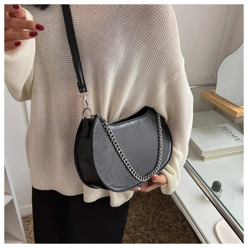 Women Crossbody Bag PU Leather Small Shoulder Bag