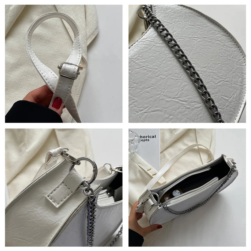 Women Crossbody Bag PU Leather Small Shoulder Bag