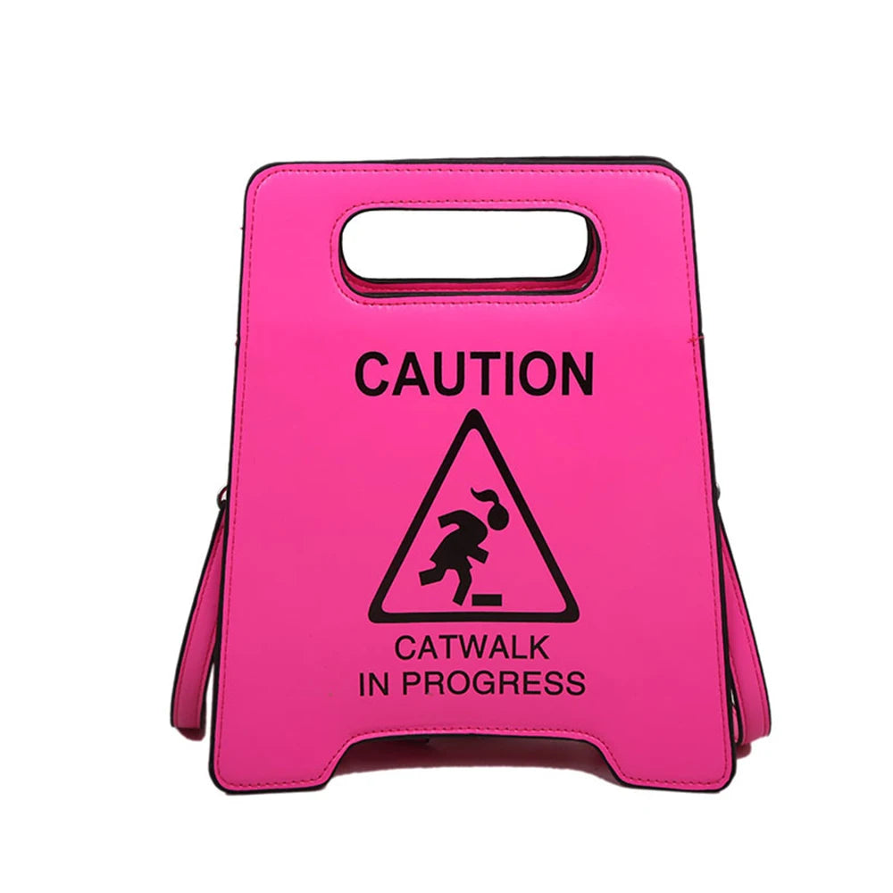 Stop Sign Shape Handbag Girl Hip Hop Handbag