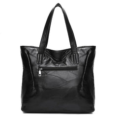 Winter Solid Sheepskin Retro Ladies Leather Large Capacity Handbags