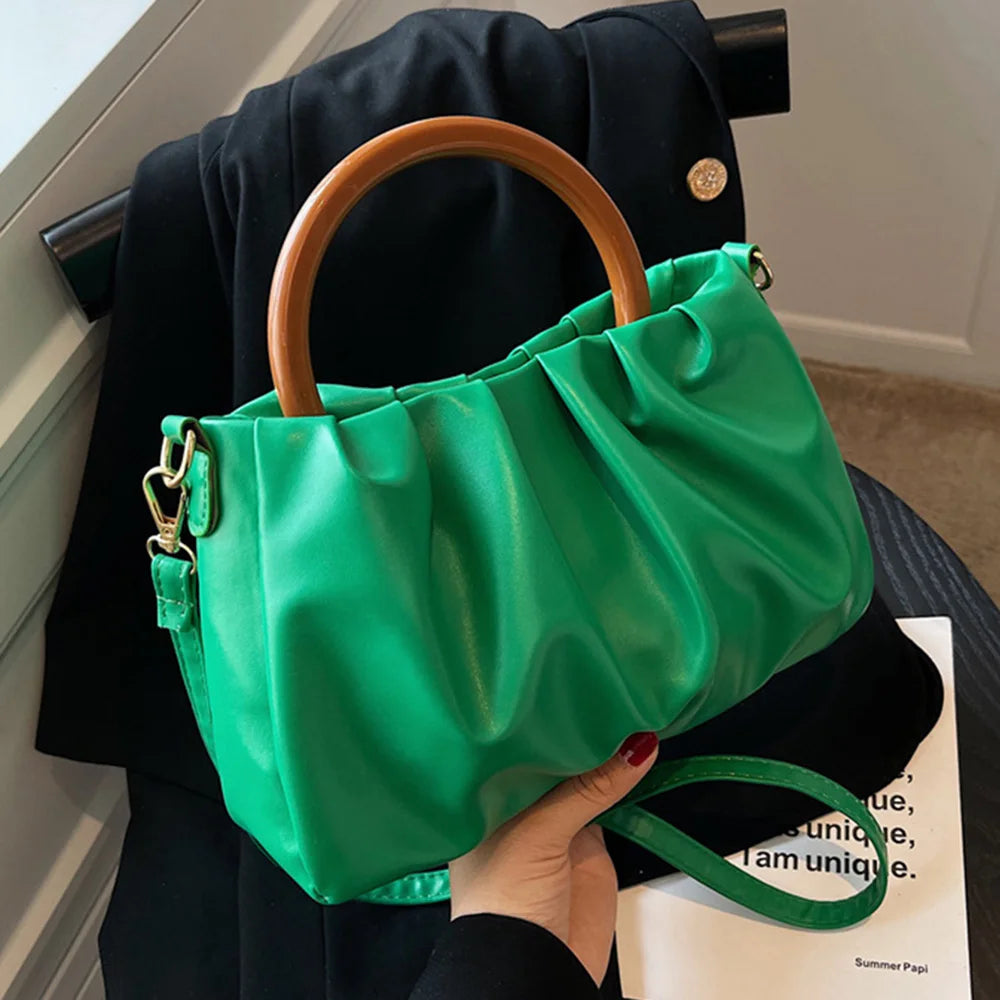 Women Small Shoulder Bag Casual Tote Pu Leather Crossbody Bag