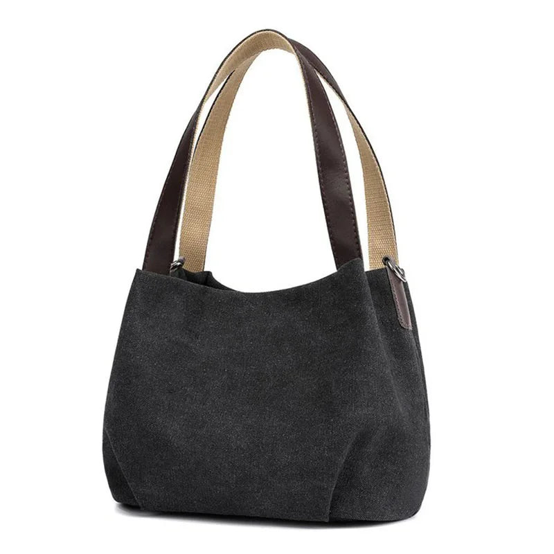 Women's Mini Canvas Shoulder Bag Fashion Handbag Totes Casual Vintage Purse Buck