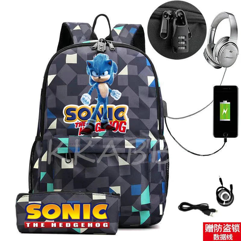 18inch Laptop Backpack with USB Charge, Outdoor Travel Mochila Bag