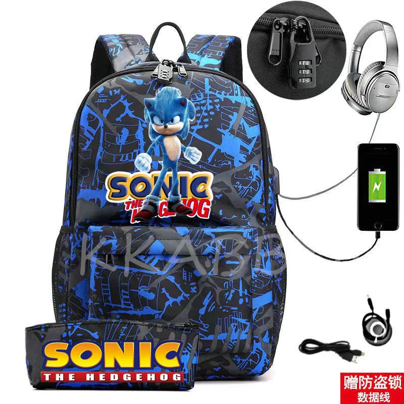 18inch Laptop Backpack with USB Charge, Outdoor Travel Mochila Bag
