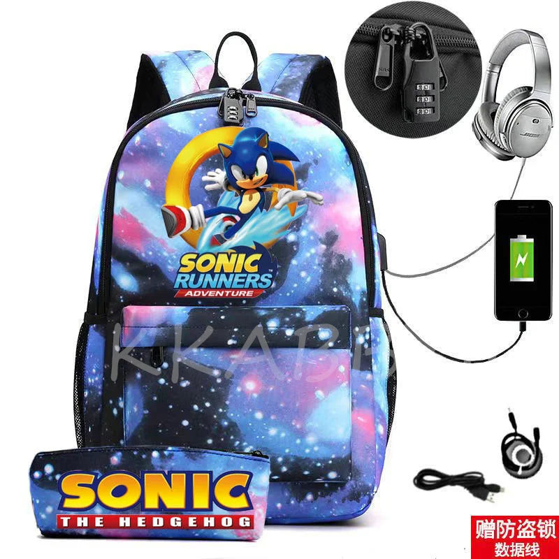 Anti-Theft School Backpack for Boys Girls Rucksack Men Women