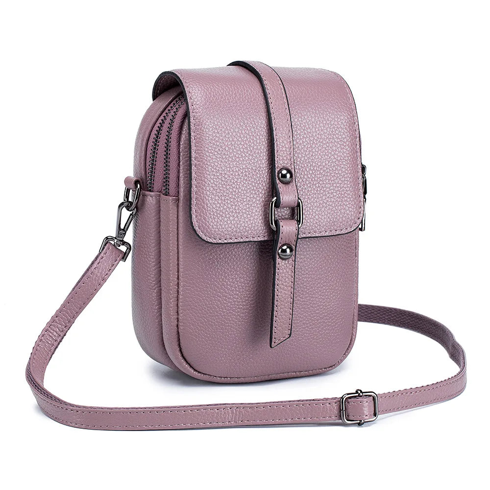 Women's Leather Messenger Bag Small Shoulder Handbag