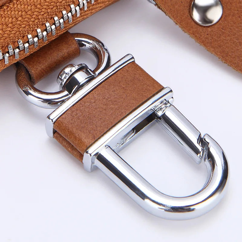 Leather Retro Car Key Holder Multifunctional Key Case Women Key Wallet