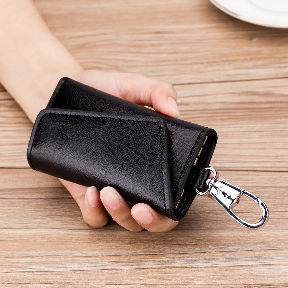 Vintage Leather Key Holders Men Women Business Housekeeper Key Case