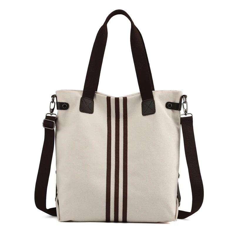 Large Capacity Women's Canvas Handbag Casual Shoulder Bag Vintage Crossbody