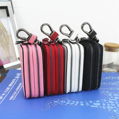 Double Zip Key Wallet Organizer for Men and Women