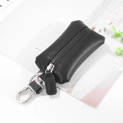 Leather Key Wallets Waterproof Zipper Men Car Key Holder