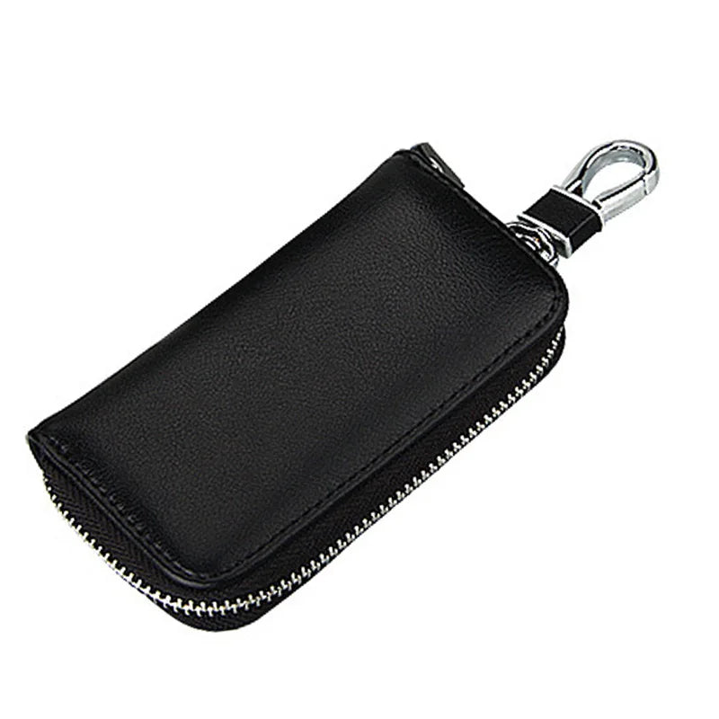 Leather Key Wallets Men & Women Car Key Holder Multi-function Organizer