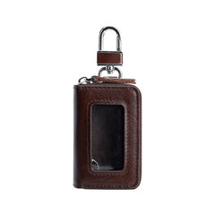 Leather Key Wallet Organizer Zipper Key Case Pouch