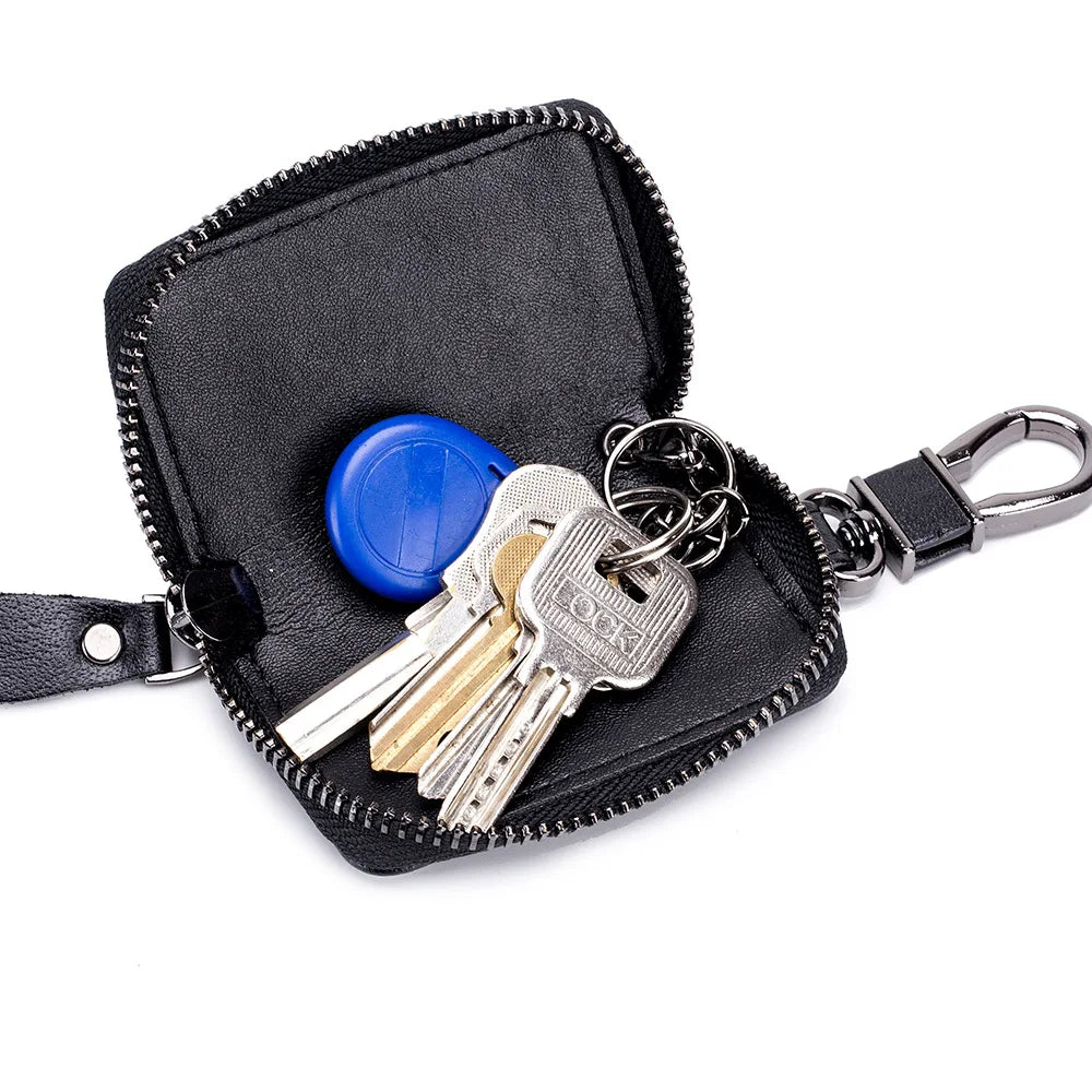 SOUTH GOOSE Leather Car Key Holder Organizer Smart Keychain