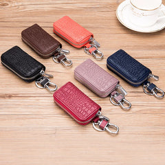 Crocodile Pattern Key Wallets Leather Key Case Large Capacity Organizer