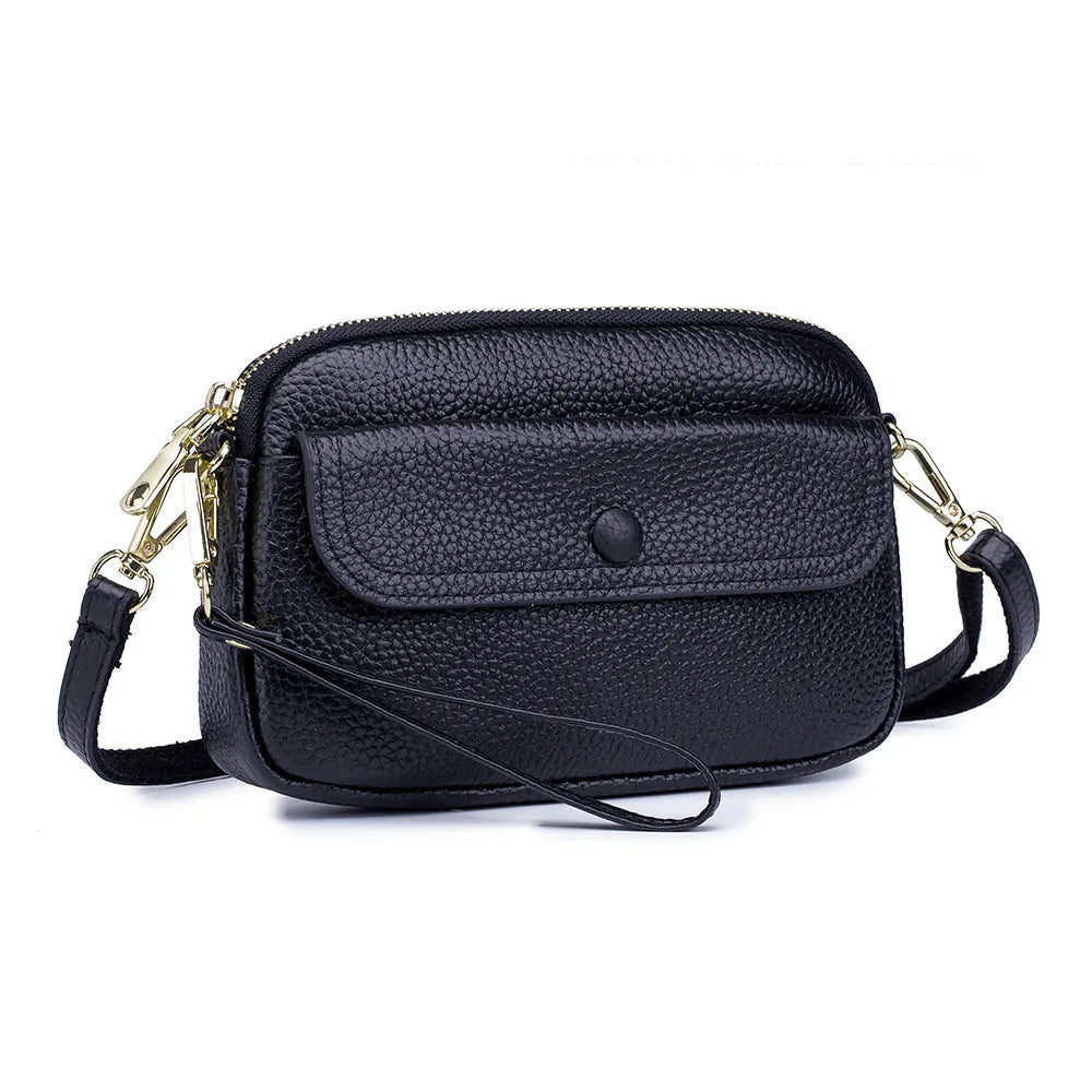 Leather Women Shoulder Bag Messenger Bag High Female Small Flap Bag