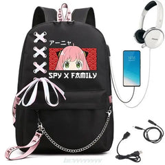 SPY FAMILY Backpack Capacity Travel Bagpack USB Multifunctional Charge