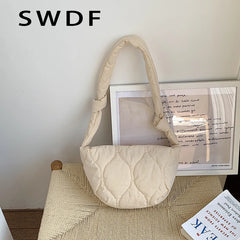 Women's Quilted Hobo Bag with Knotted Straps