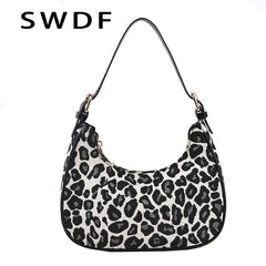 Leopard Print Small Shoulder Bag for Women