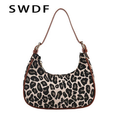 Leopard Print Small Shoulder Bag for Women